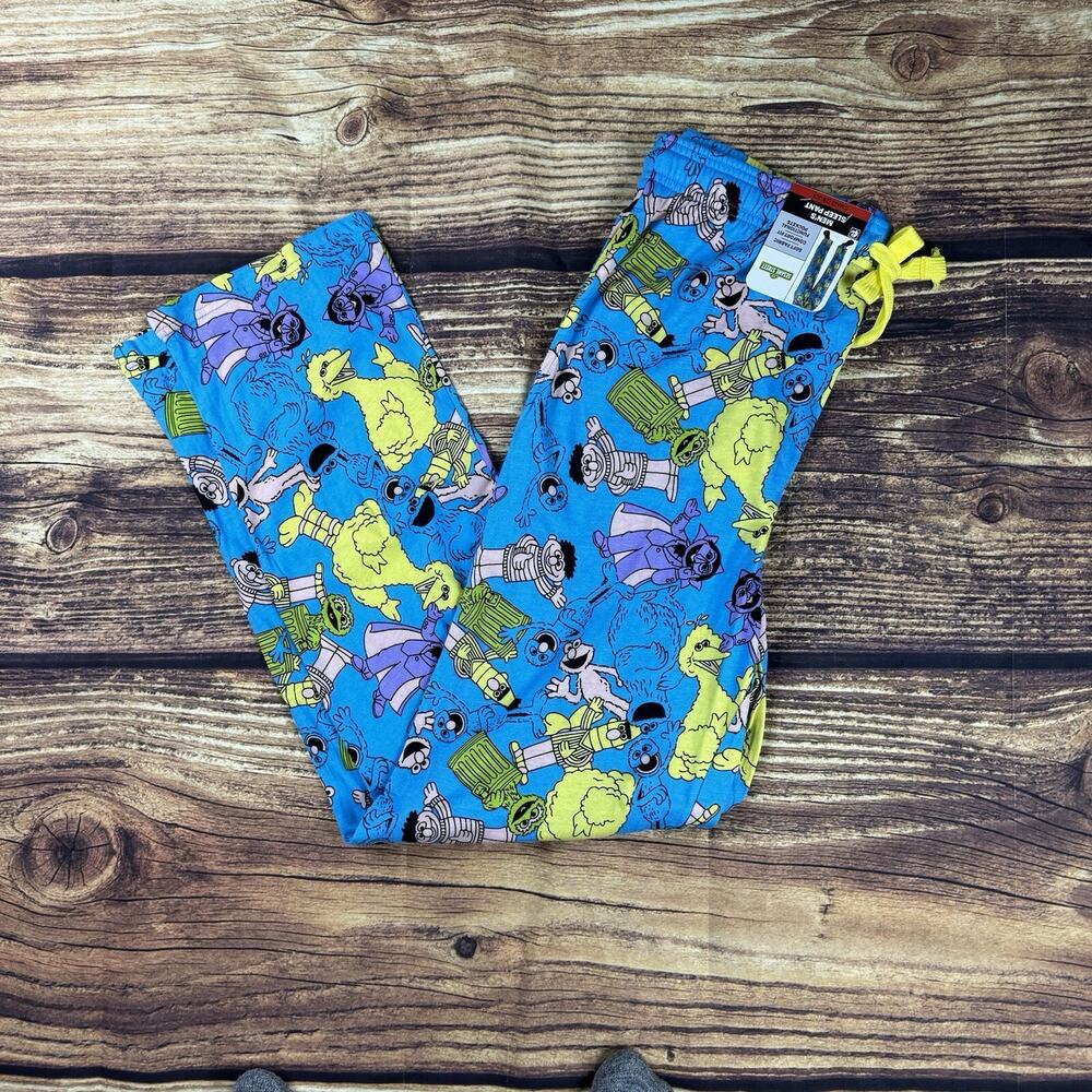 Adult Sesame Street Mens Small Pajama Lounge Sleep Pant Big Bird Ernie & Friends